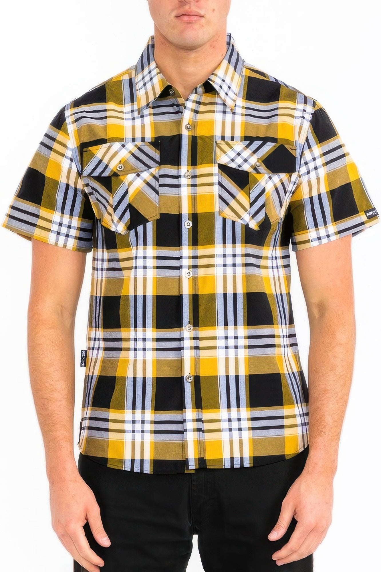Mens Checkered Two Pocket Shirt