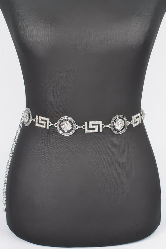 Metal Rhinestone Chain Belt
