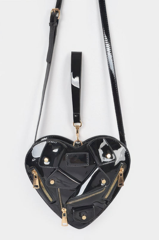 Heart Shape Jacket Crossbody Bag