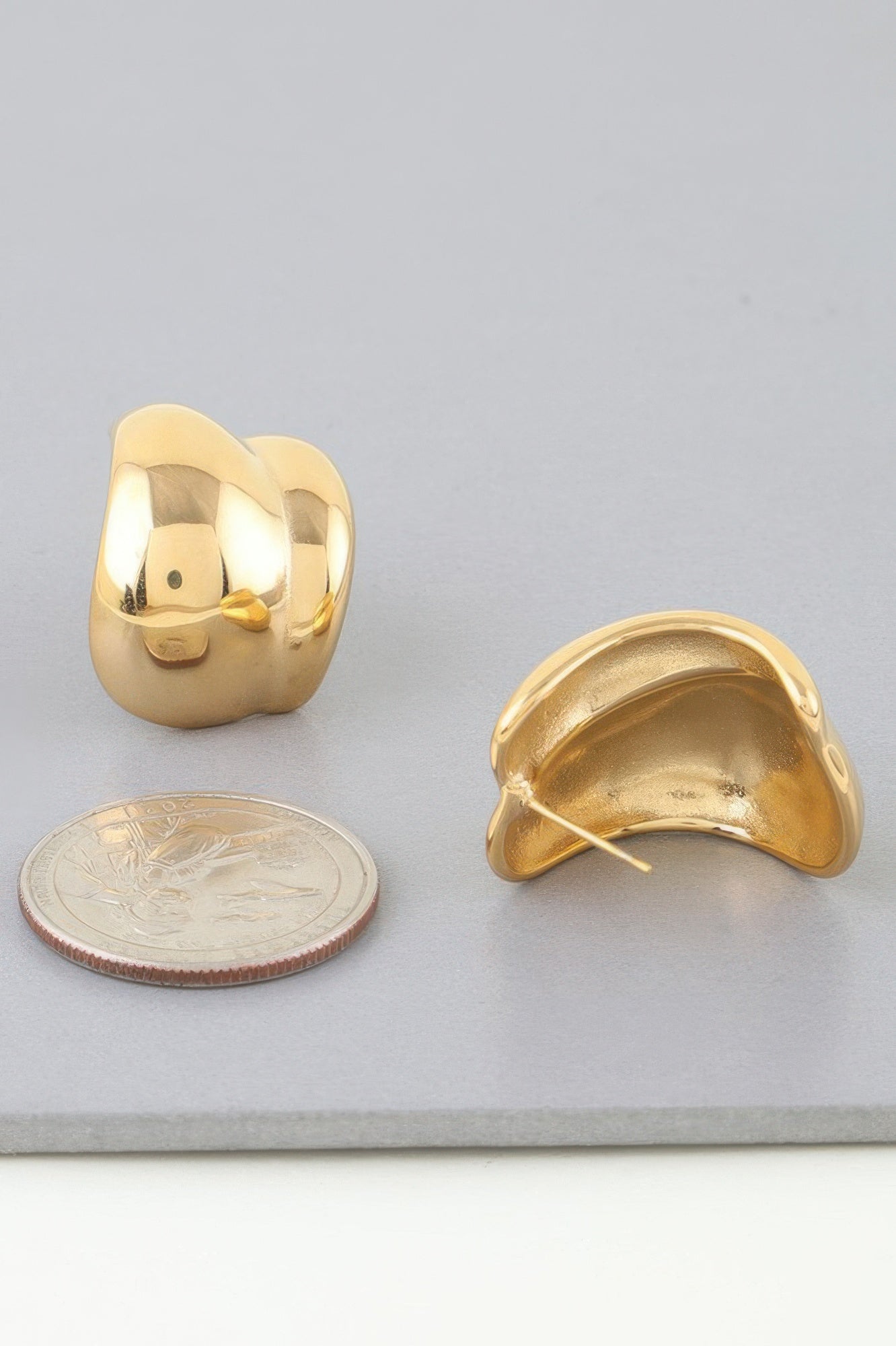 Wide Twist Hoop Earrings