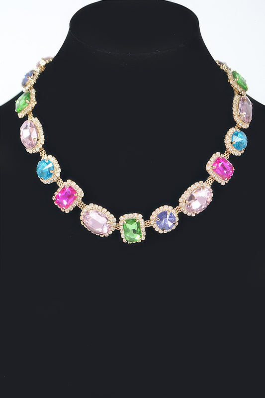 Multi Shape Stone Necklace