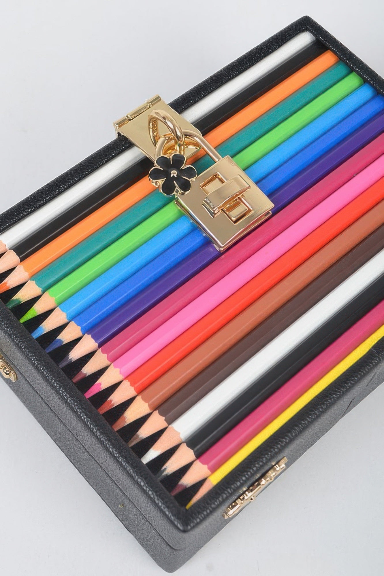 Pencil Case With Key And Lock Clutch