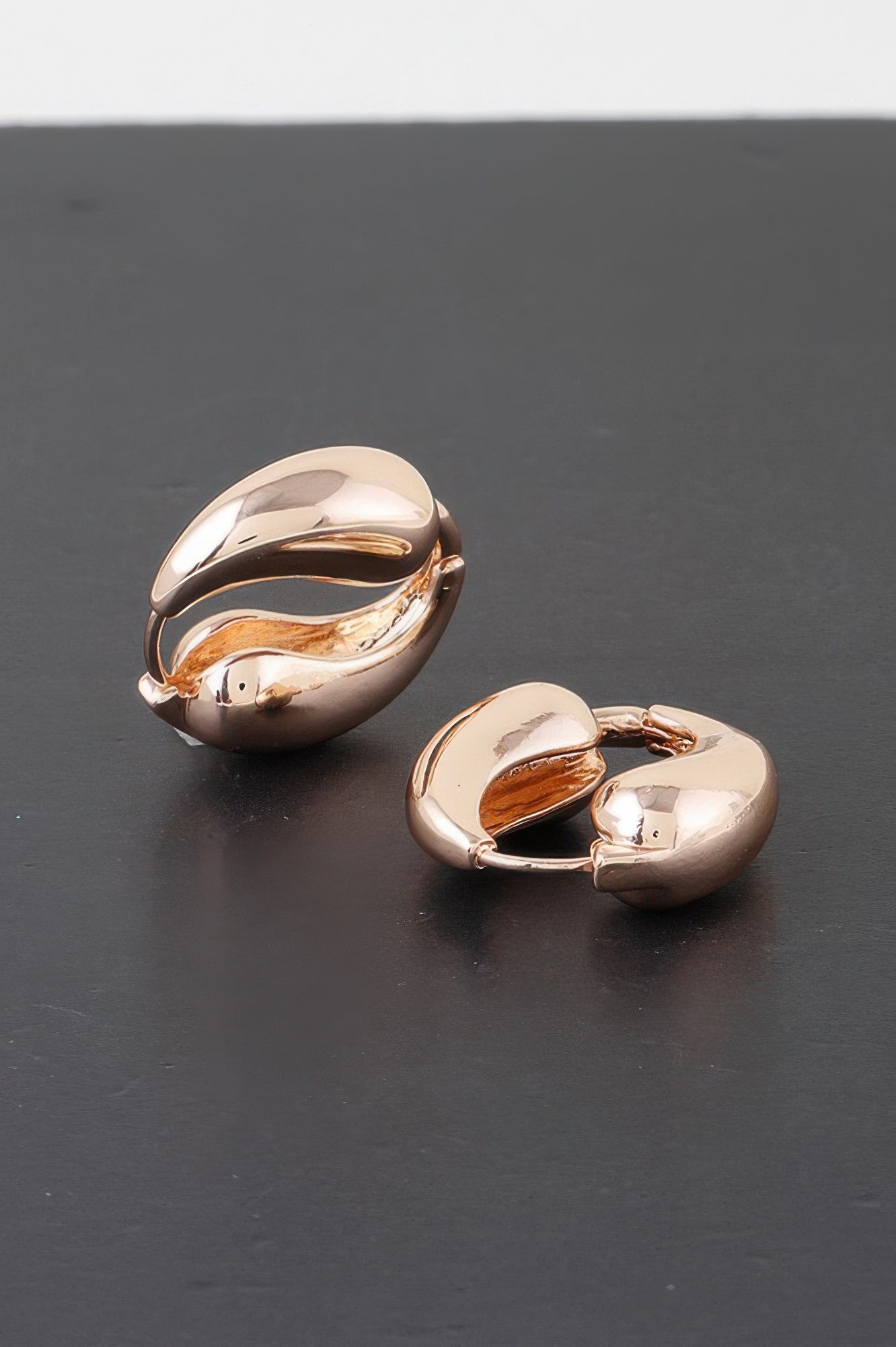 Shiny Yin N Yang Hoop Earrings