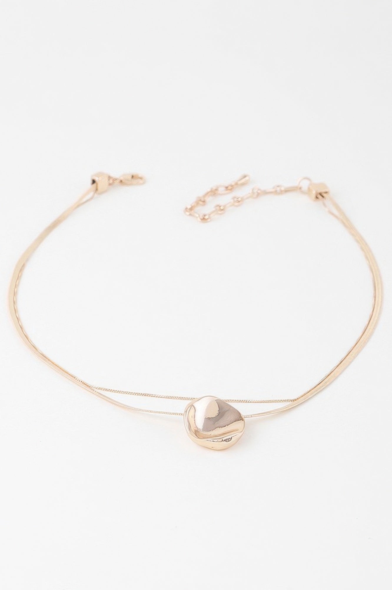 Reflection Plate Snake Chain Necklace