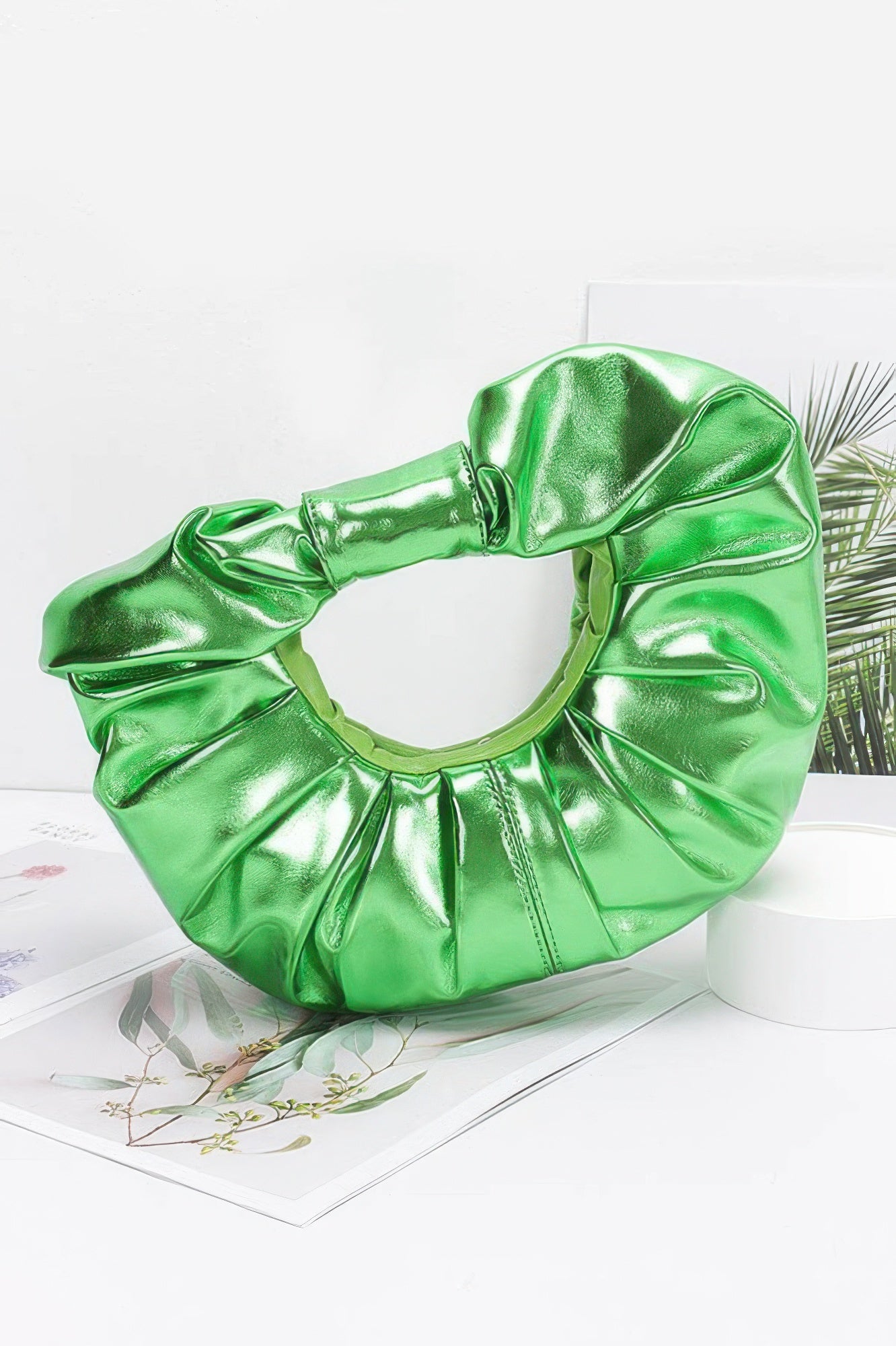 Metallic Hobo Bag W/chain