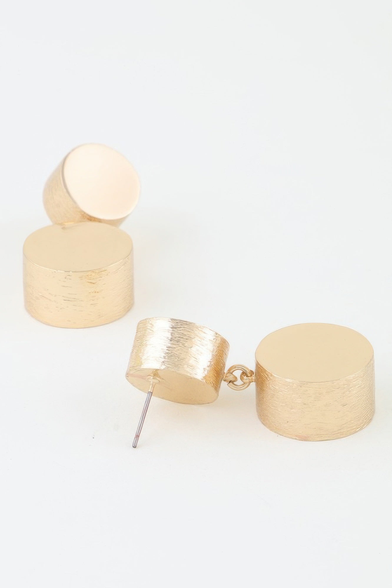 Hammered Disc Stud Earrings