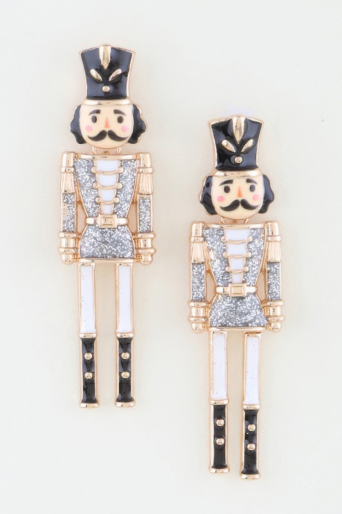 Glitter Nutcracker Drop Earrings