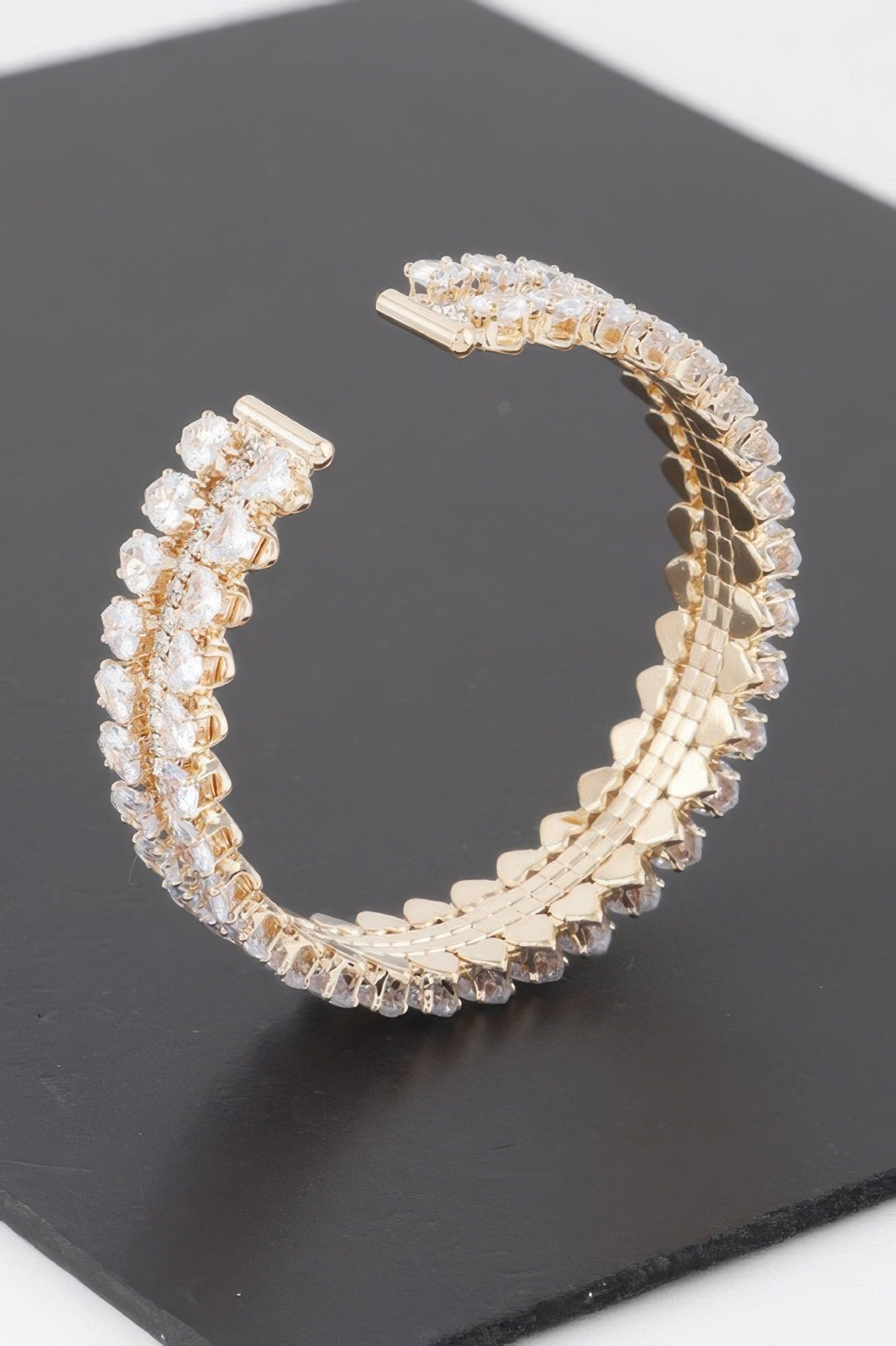 Double Jeweled Cuff Bracelet