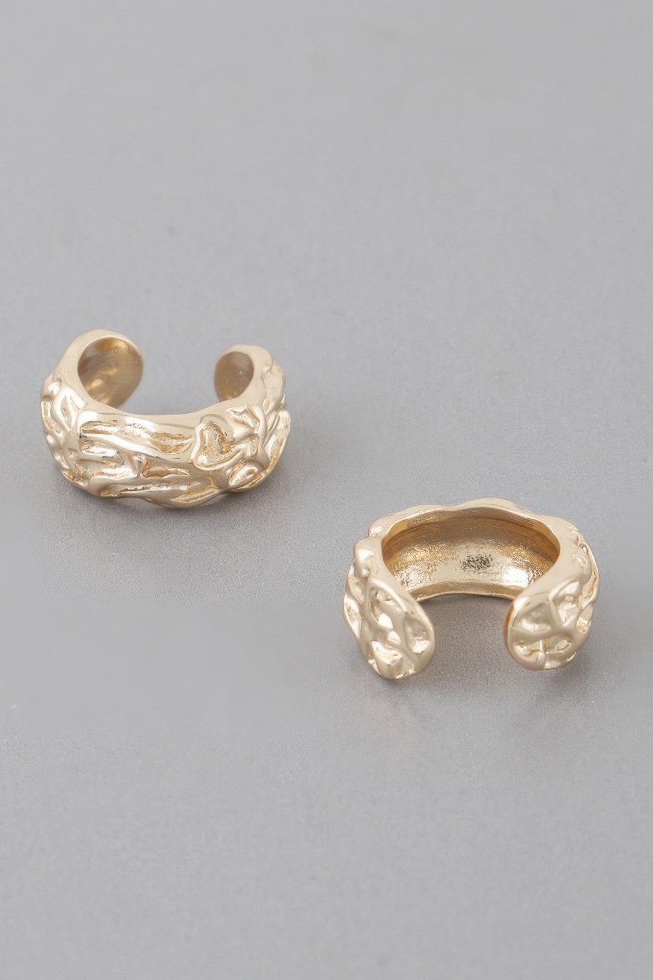 Abstract Ripple Hoop Earrings