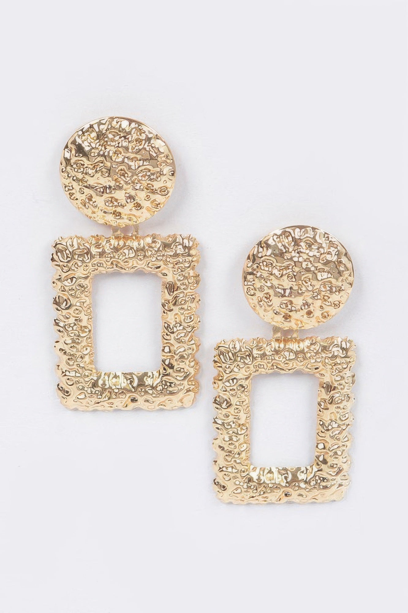 Hammered Multi Metal Earring