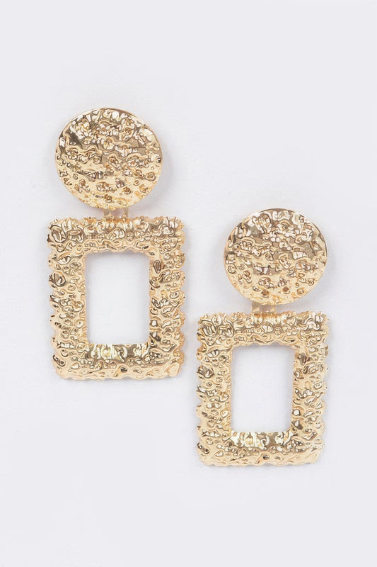 Hammered Multi Metal Earring