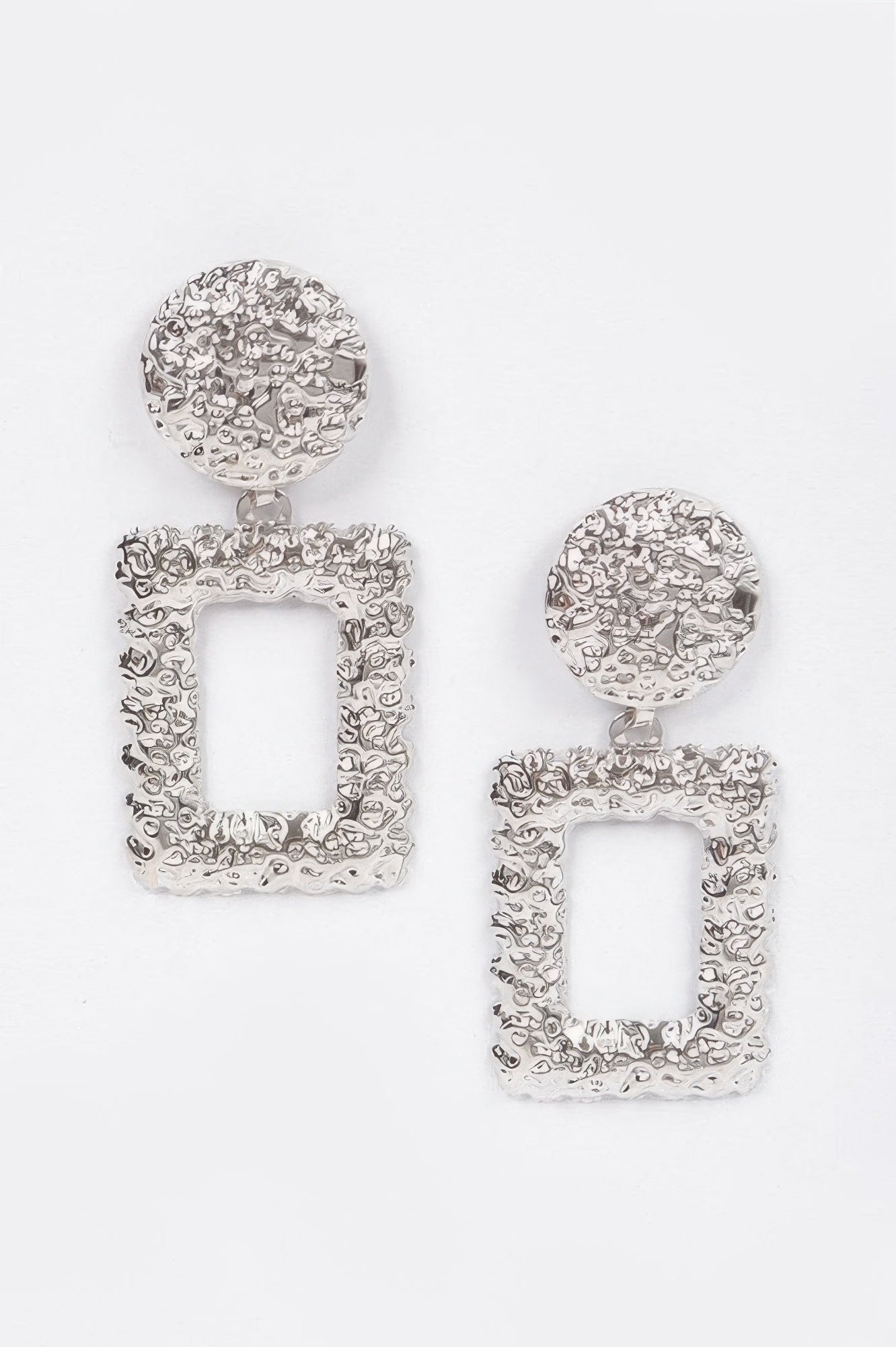 Hammered Multi Metal Earring