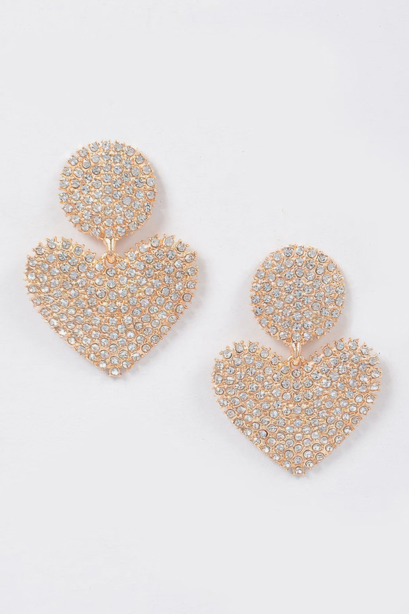 Heart Rhinestone Earrings