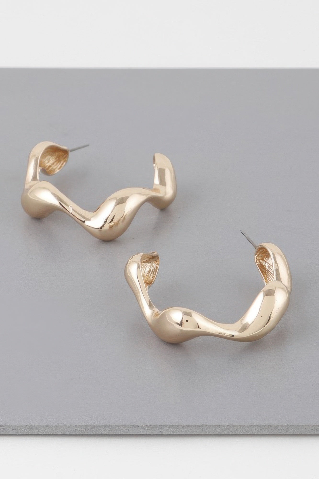 Liquid Wave Hoop Earrings
