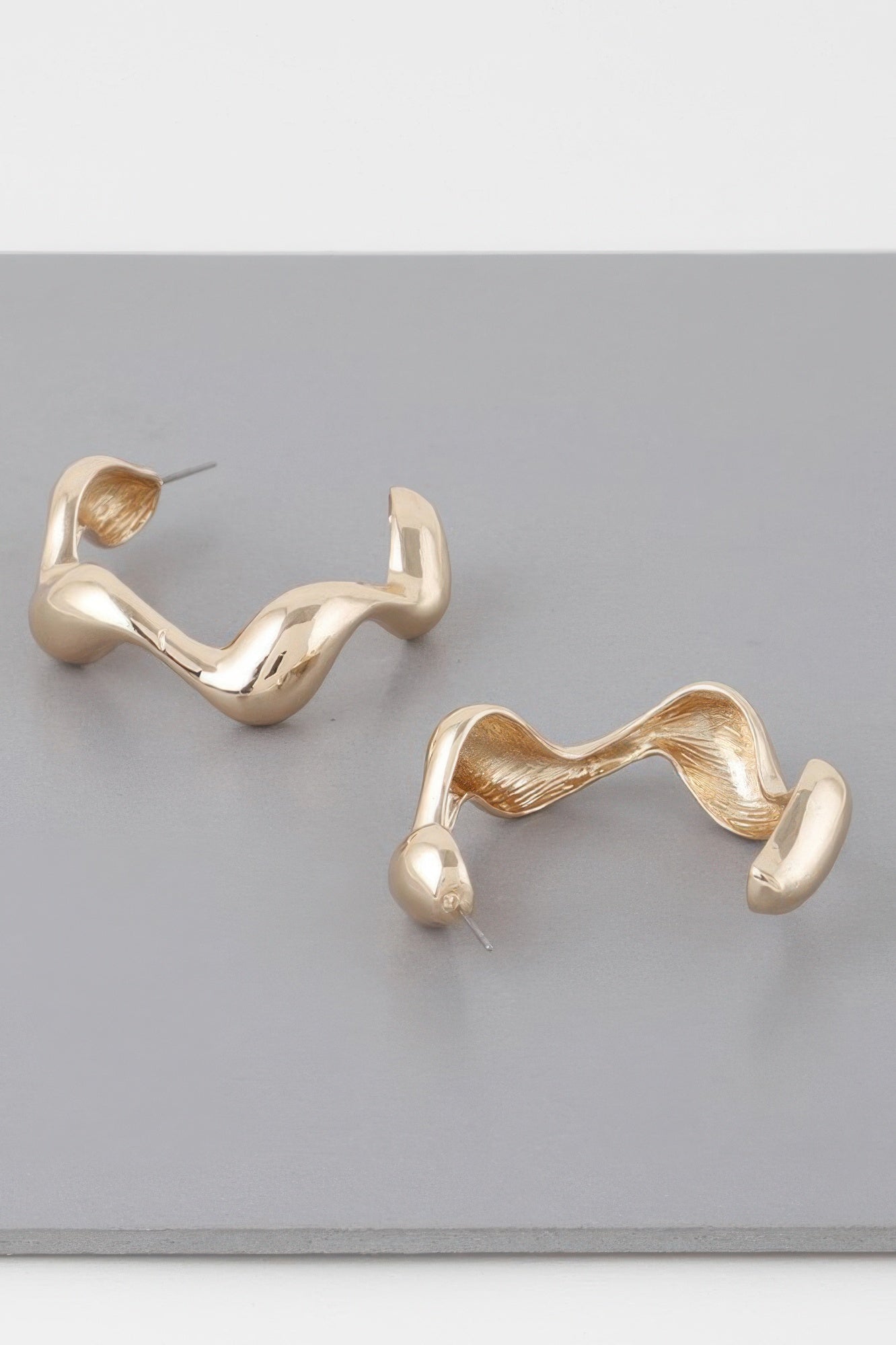 Liquid Wave Hoop Earrings
