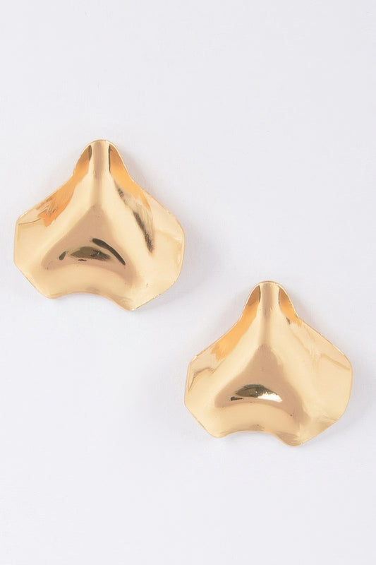 Hammered Metal Earring