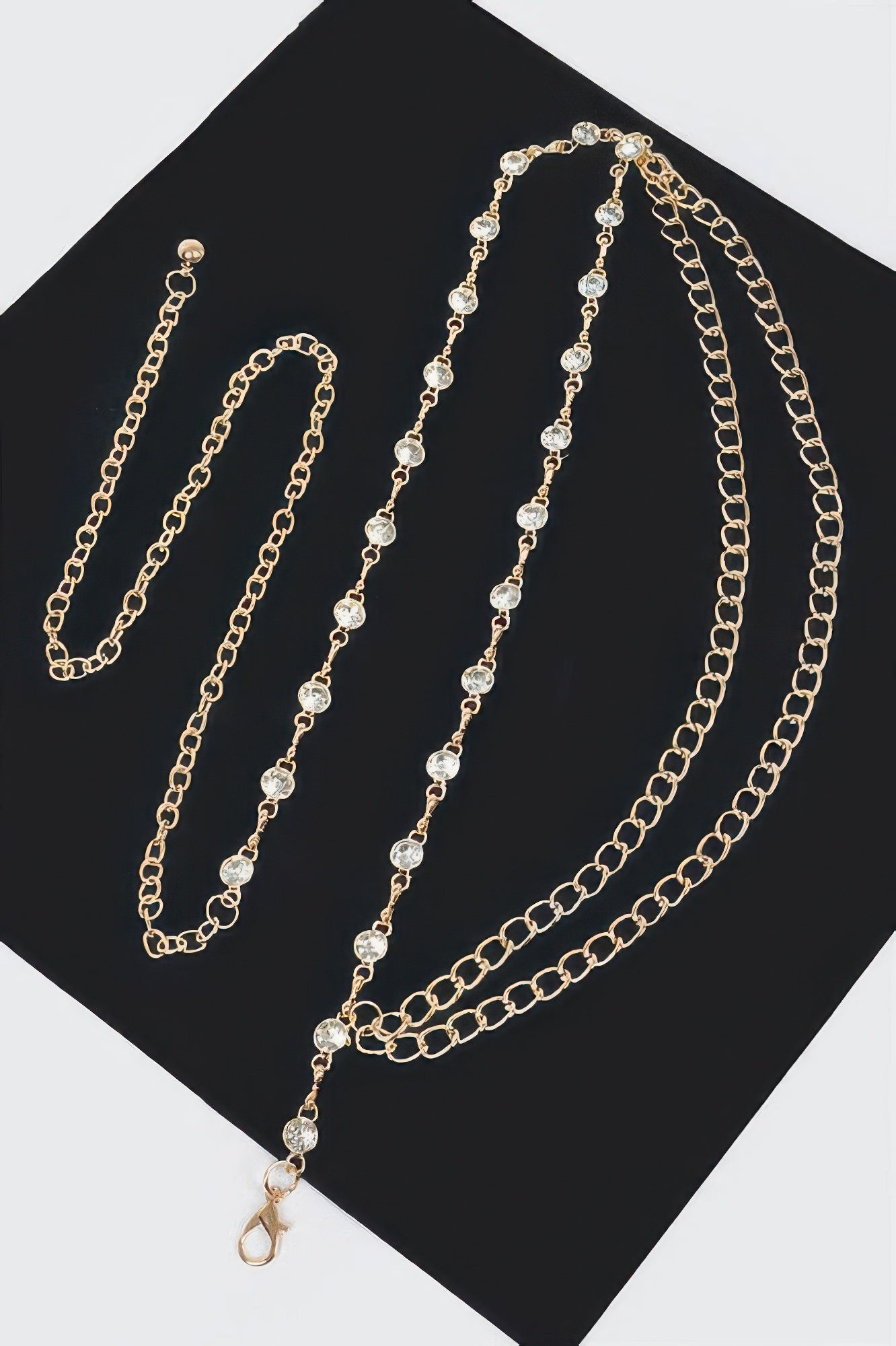 Stone Chain Layered Belt