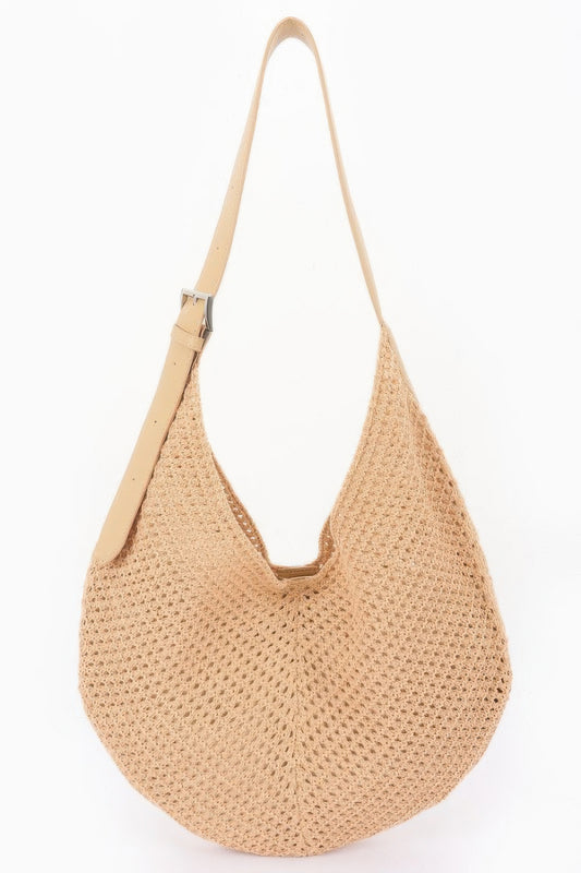 Mesh Crochet Shoulder With Pouch