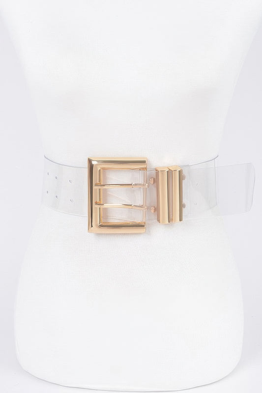 Metal Buckle Plus Size Elastic Belt