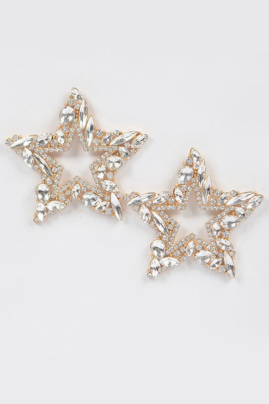 Rhinestone Star Earrings