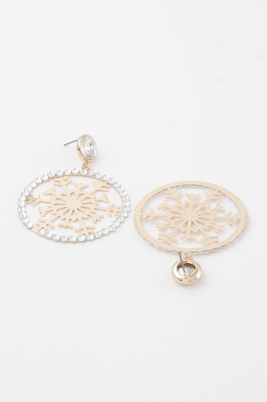 Jeweled Snowflake Earrings