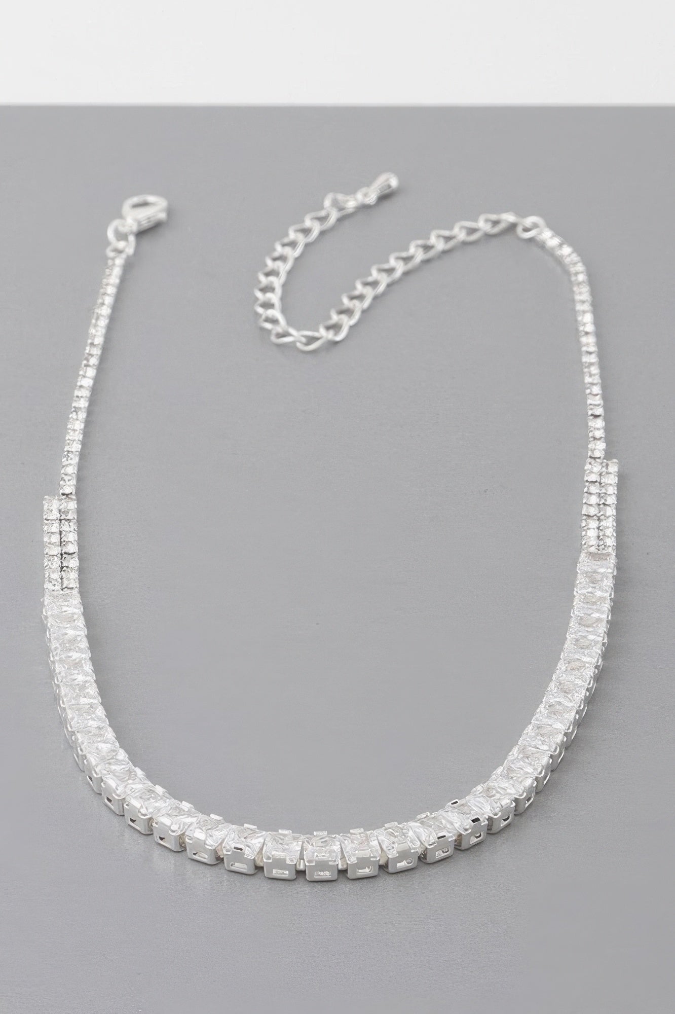 Cubic Rhinestone Choker Necklace