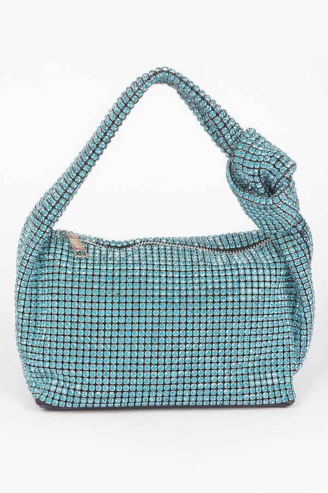 Rhinestone Shoulder Zip Bag