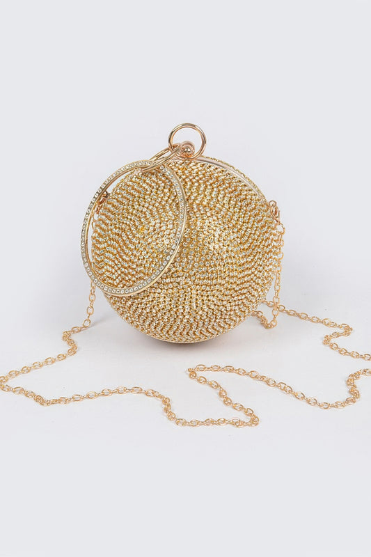 Rhinestone Ball Clutch