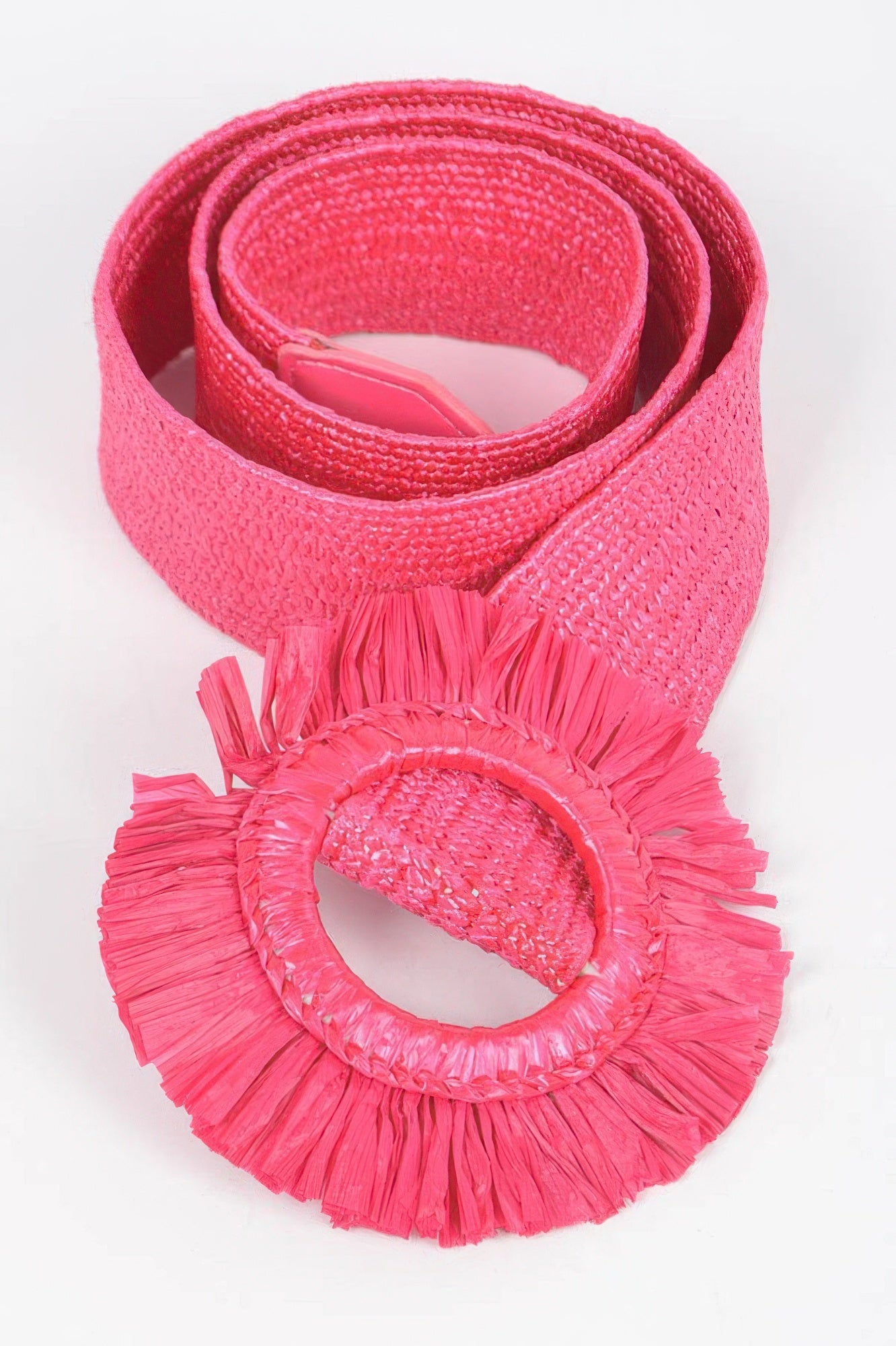 Faux Straw Elastic Belt