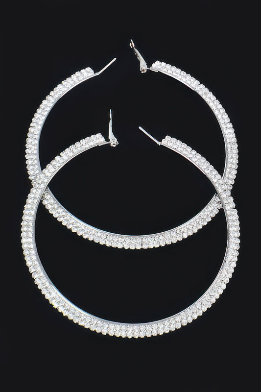 Rhinstone Hoop Earring