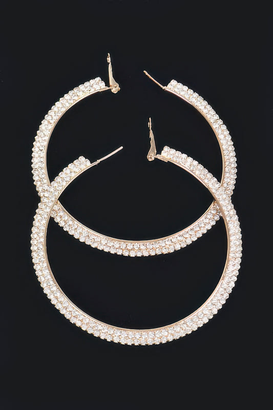 Rhinestone Hoop Earring