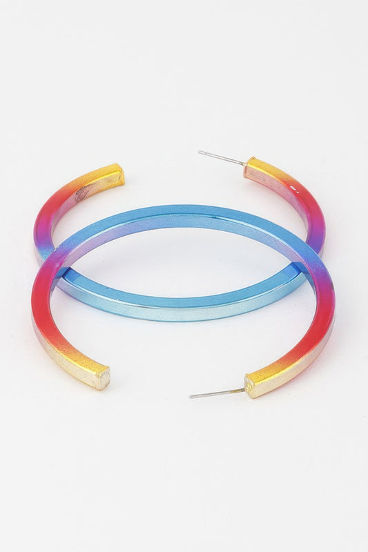 Multi Modern Hoop Earrings