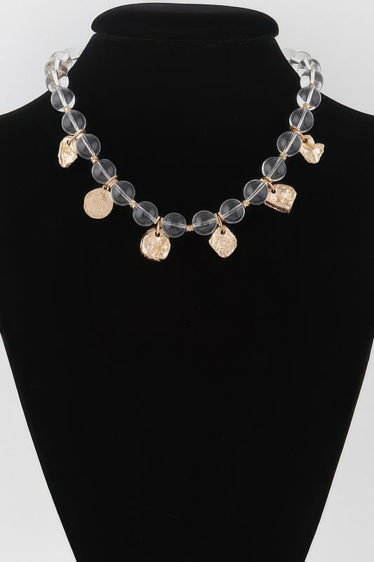 Transparent Charm Bead Necklace