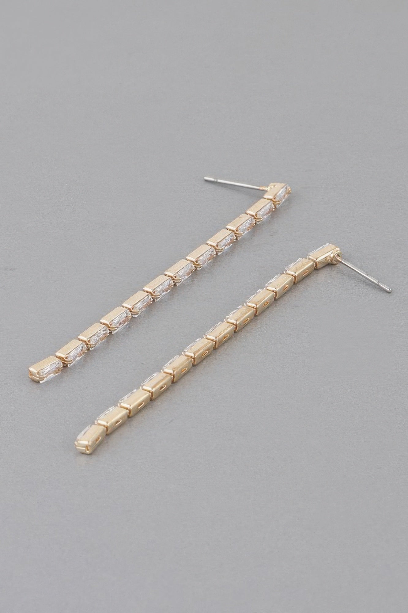 Crystal Bar Drop Earrings