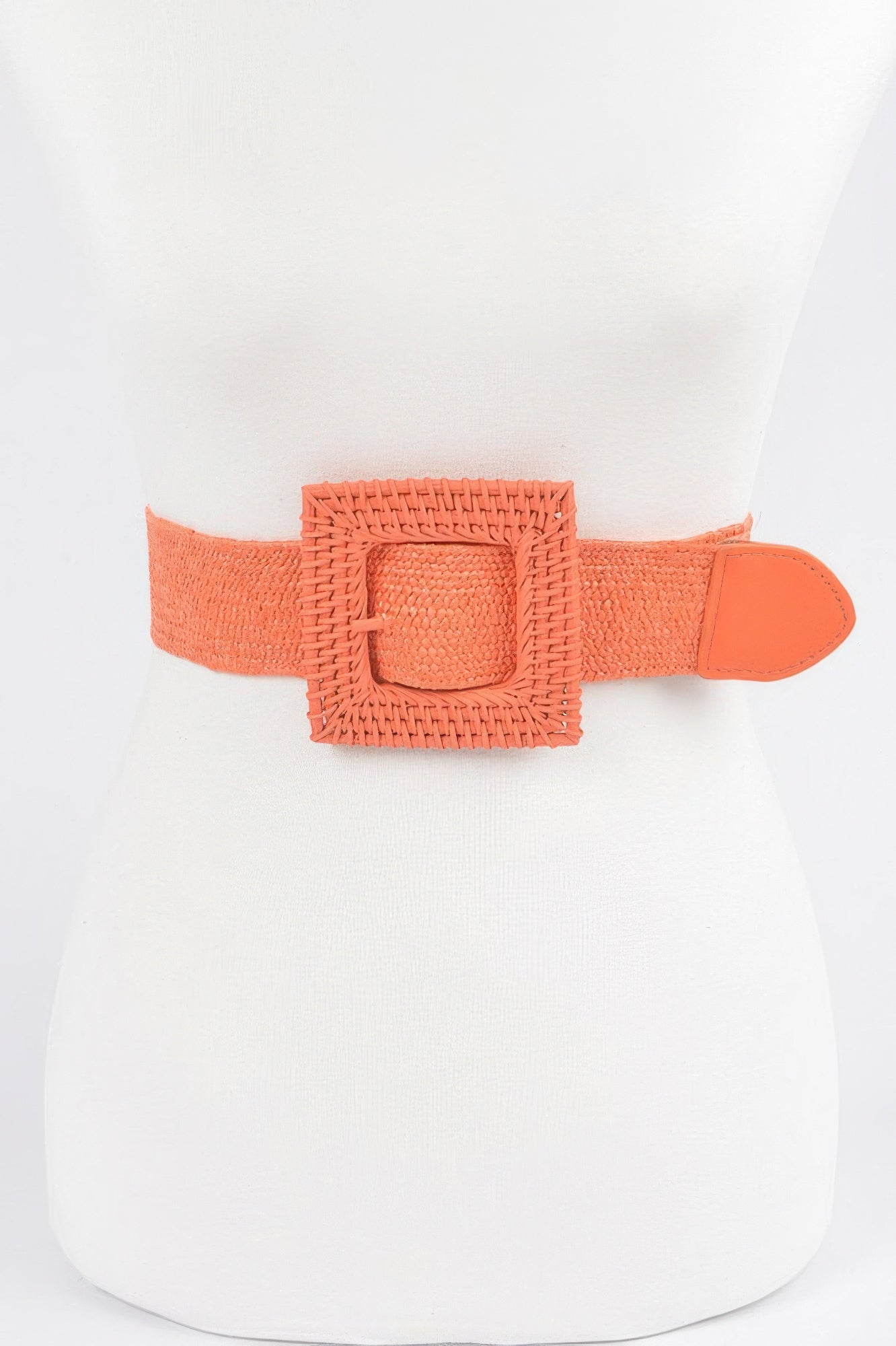 Square Straw Buckle Belt