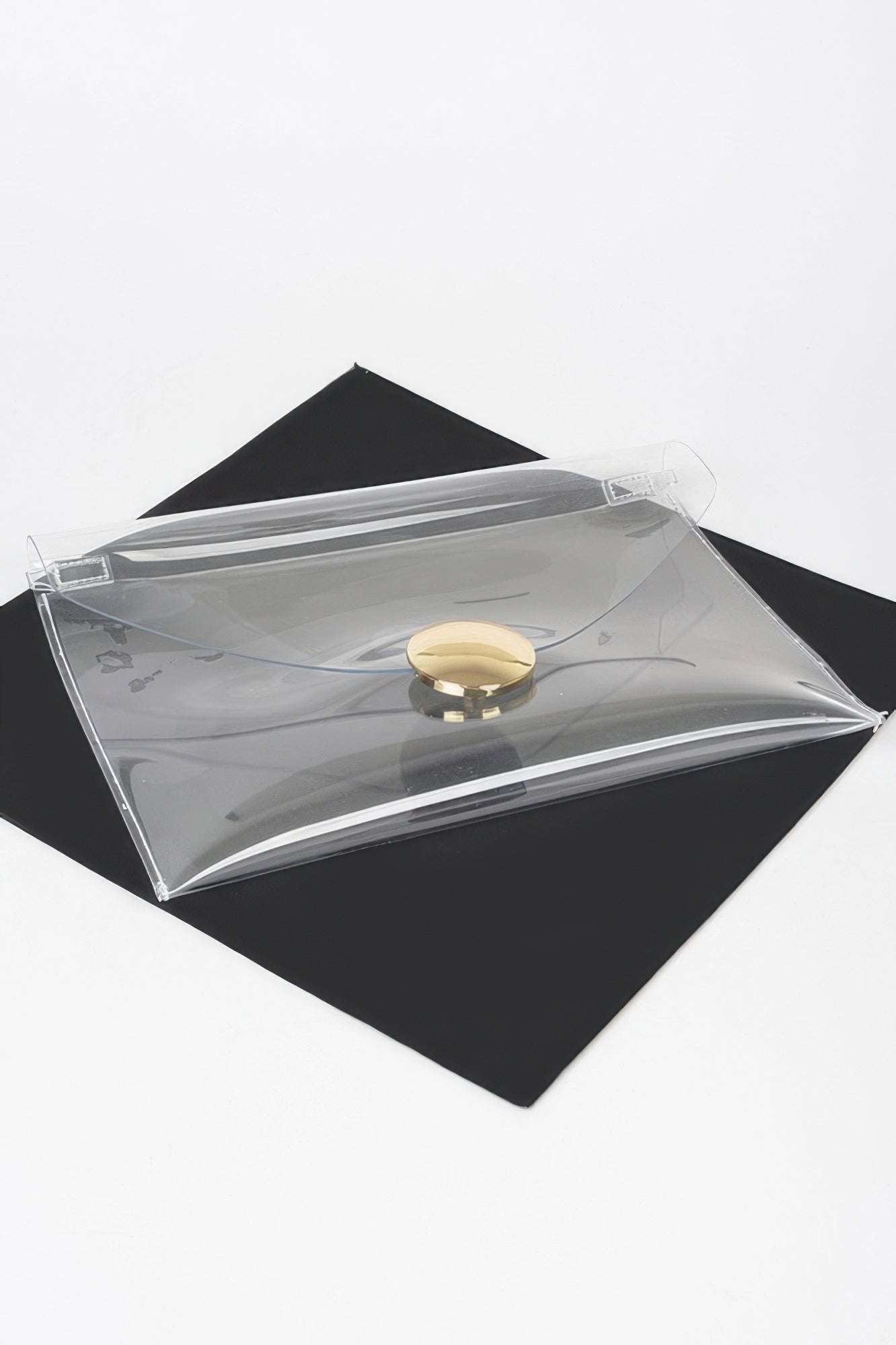 Transparent Metal Buckle Clutch