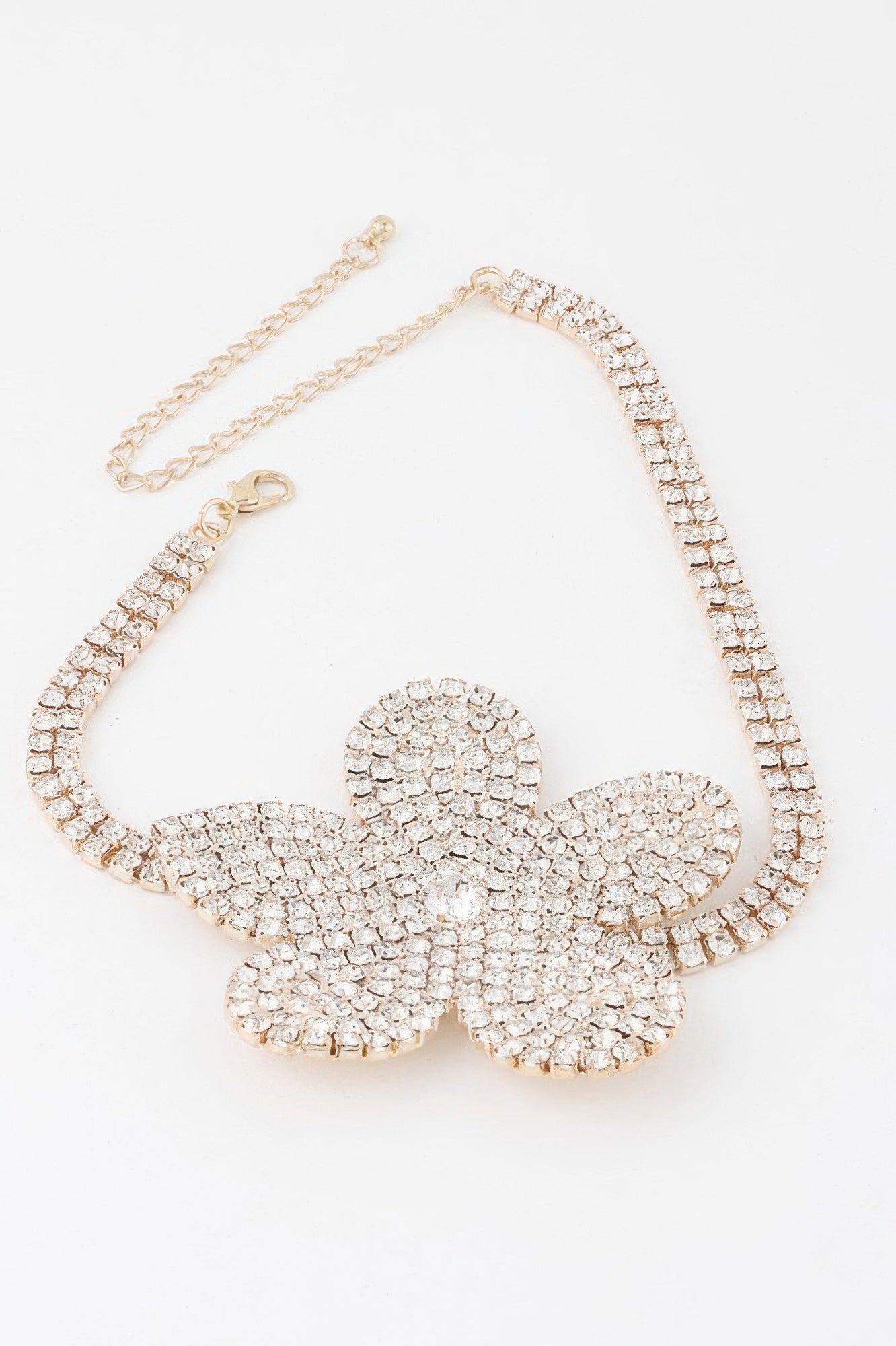 Flower Pearl Triple Wrap Necklace