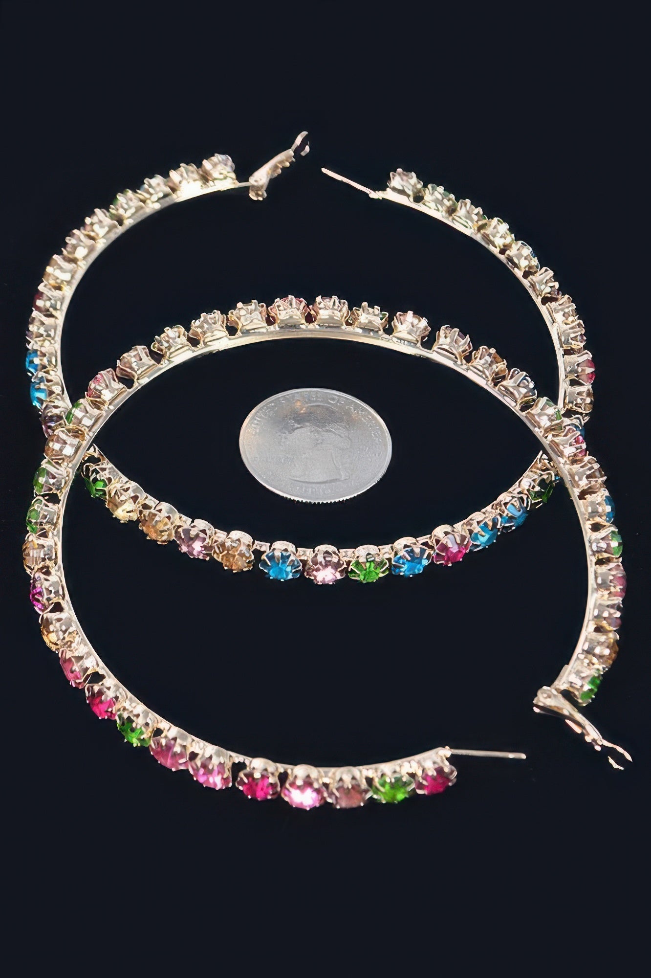Hoop Rhinestone Earrings