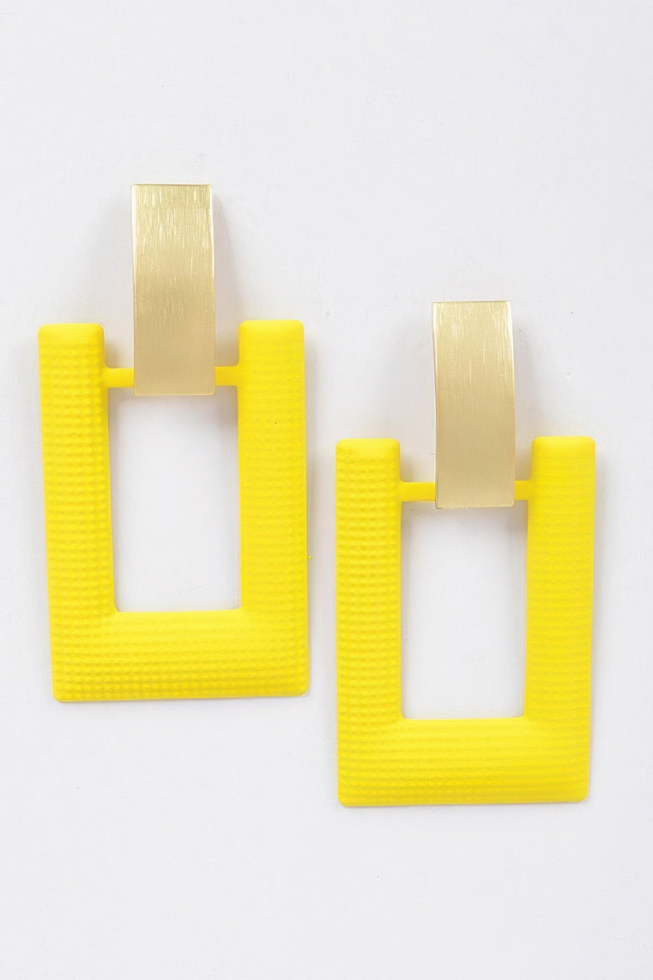 Rectangle Shape Drop Earring