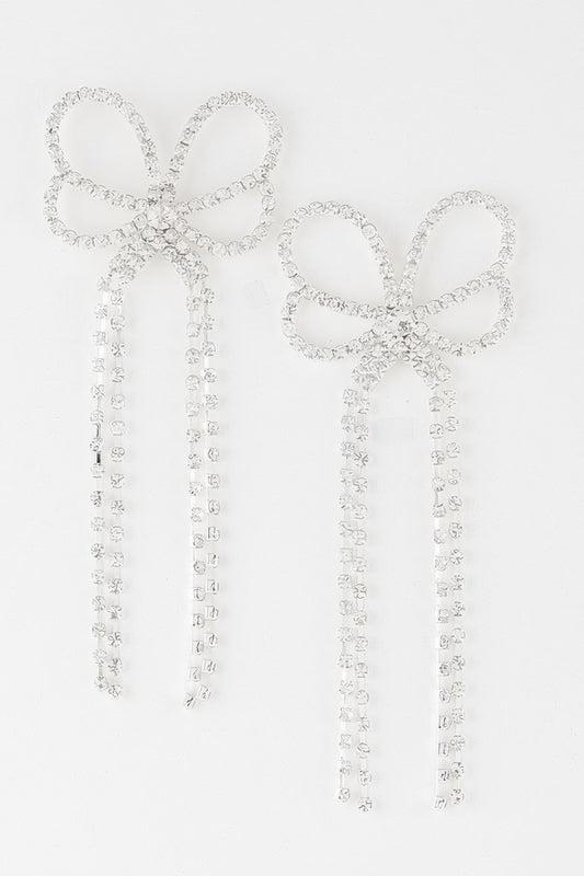 Jeweled Butterfly Drop Earrings