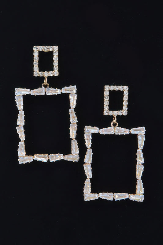 Multi Rhinestone Dangle Earring