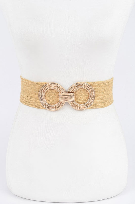 Metal Buckle Stretch Waist Belt