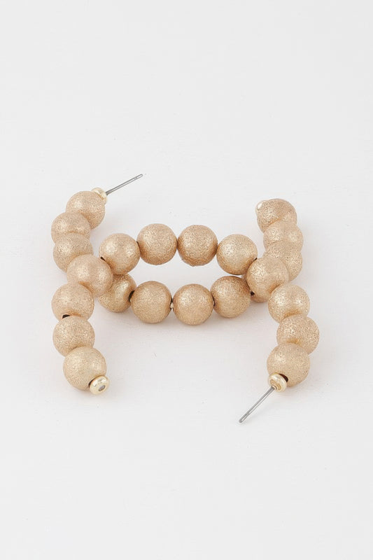 Multi Beaded Hoop Earrings