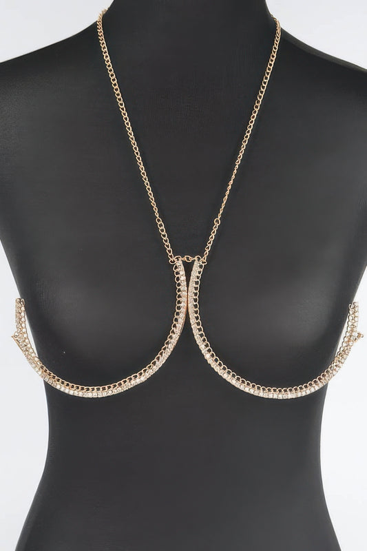 Rhinestone Bra Chain