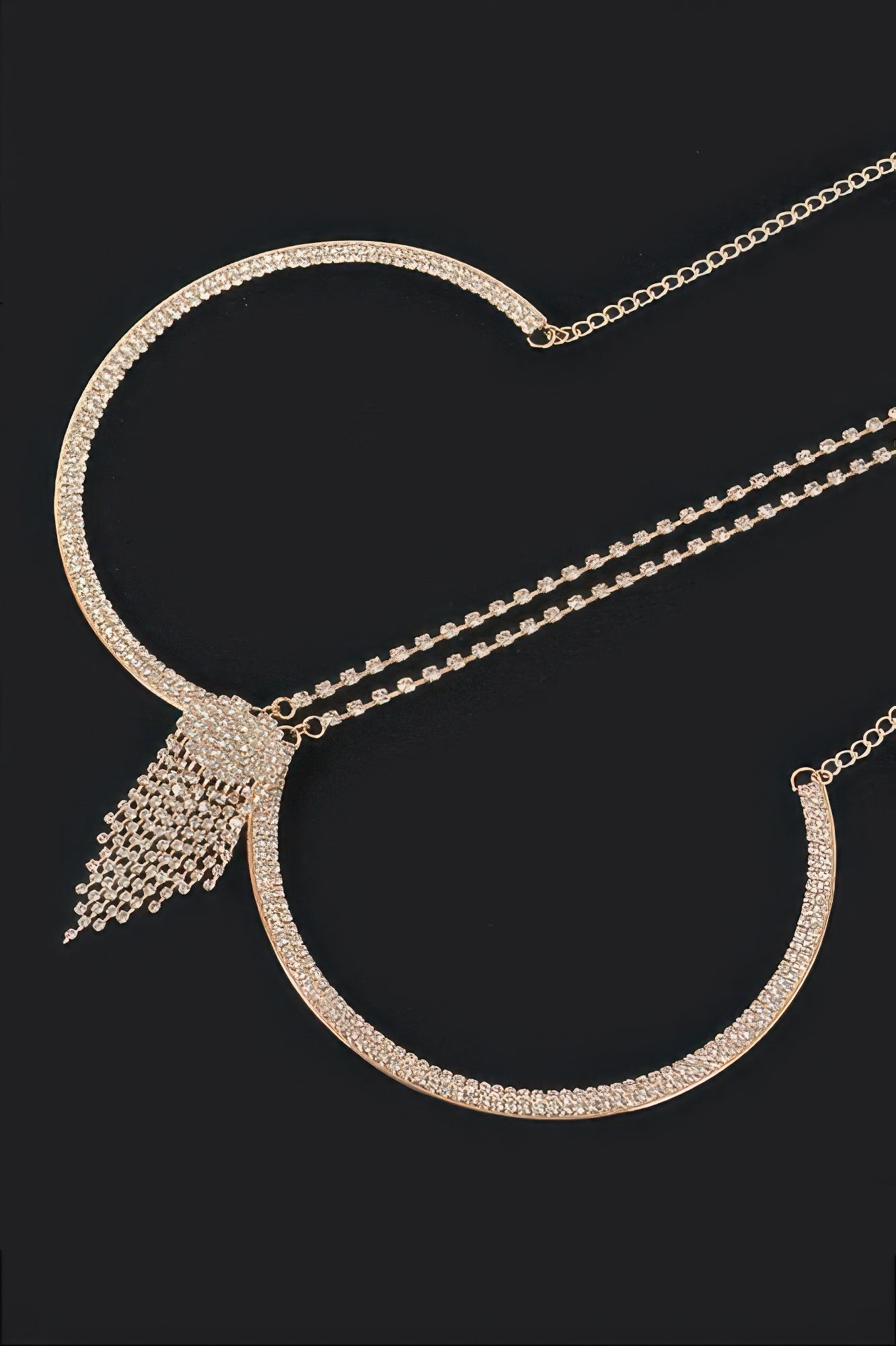 Rhinestone Bra Chain