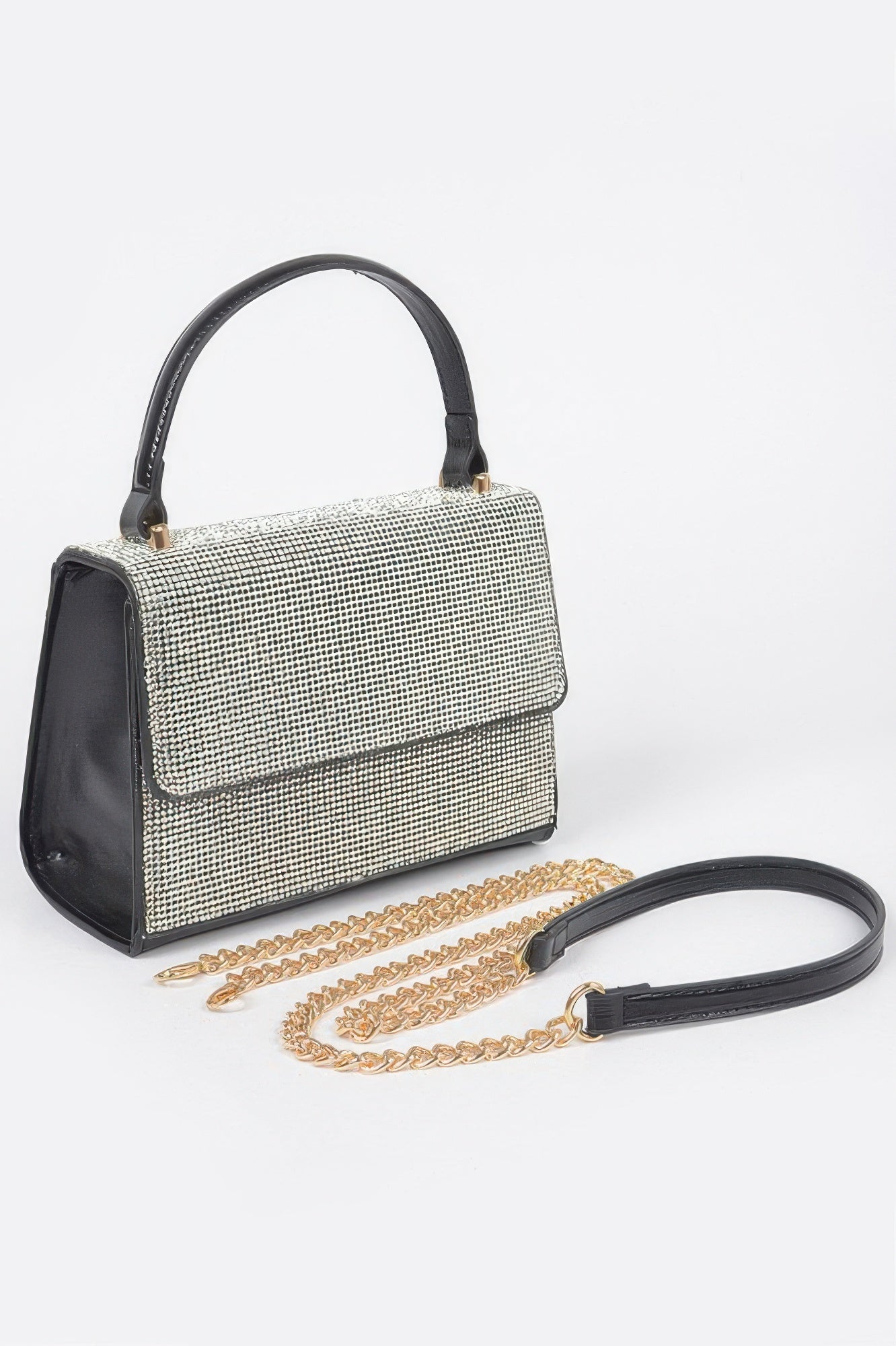 Rhinestone Top Handle Bag
