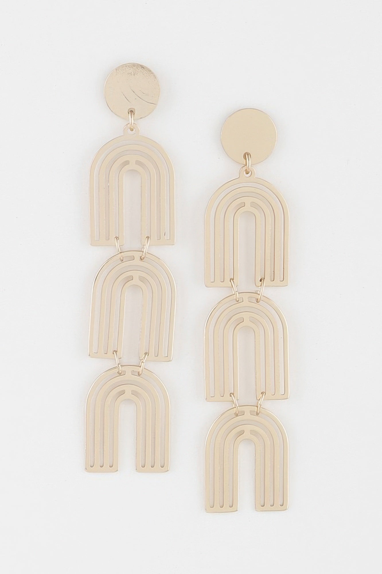 Triple Arch Drop Earrings