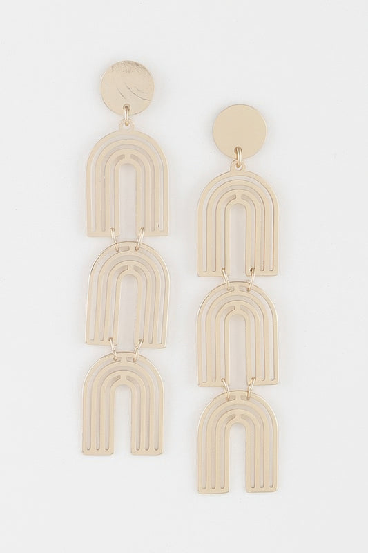 Triple Arch Drop Earrings
