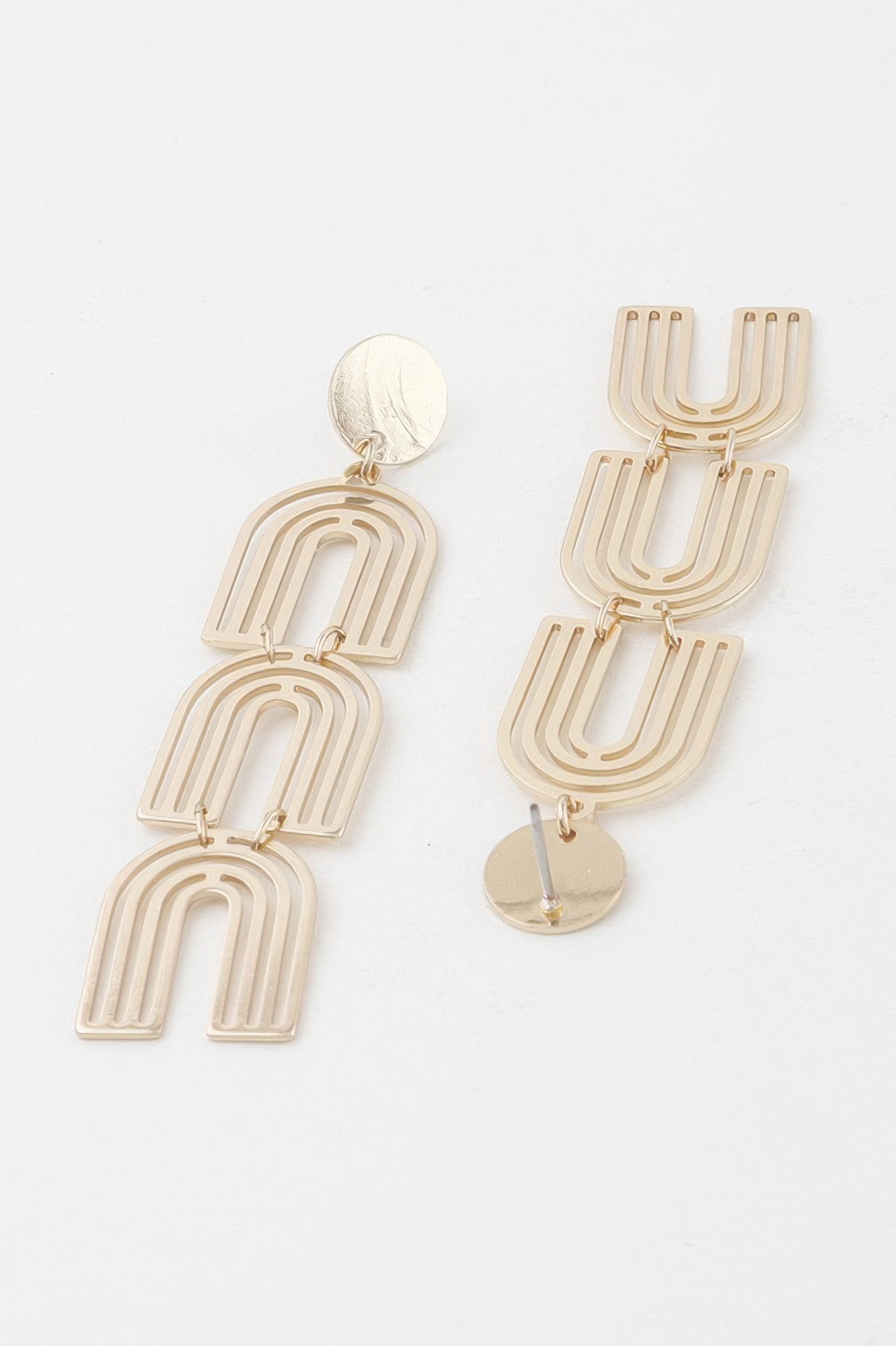 Triple Arch Drop Earrings