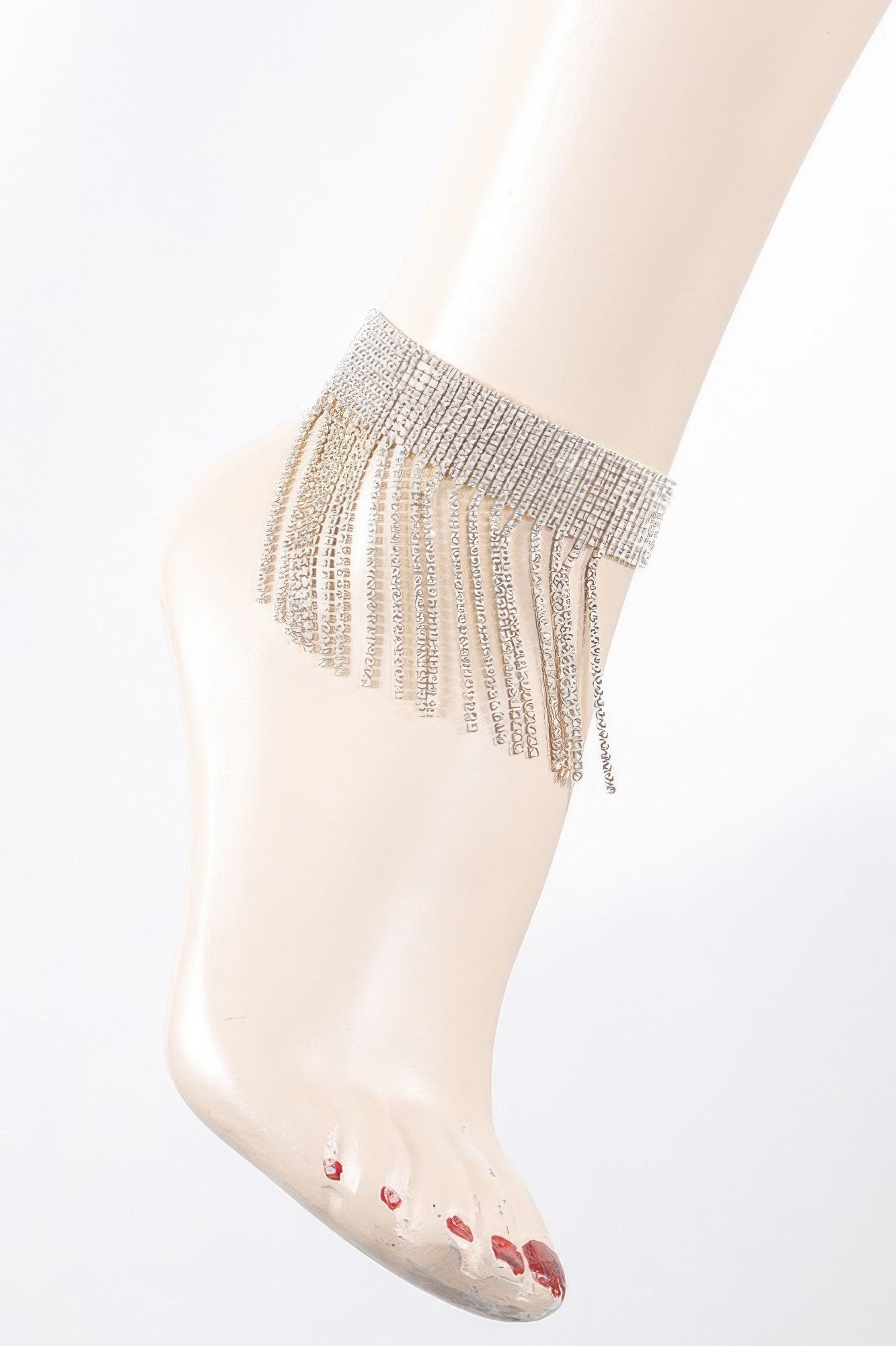Jeweled Rhinestone Cuff Anklet